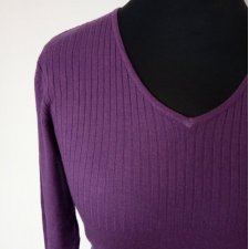 Bluzka sweter fioletowy kaszmir