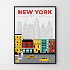 Plakat rysunkowy NEW YORK 40x50 cm