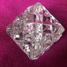 Miniaturowe naczynko szkło kryształ na wykałaczki chrzan   oryginalne eleganckie