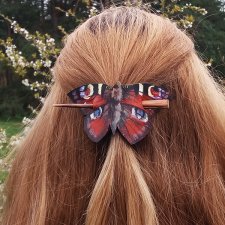 spinka do włosów - motyl Pawie oczko