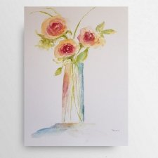 Kwiaty  - obraz  akwarela
