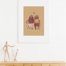 Małpki - plakat A3 29,7 x 42 cm
