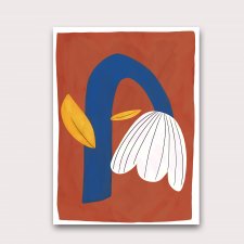 Plakat A3 biały tulipan