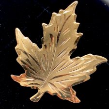 Vintage BM & Co - Maple Leaf - Silver 925, gold plated ❤ Broszka ❤