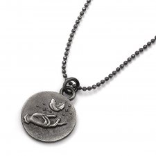 Żywioł powietrza, amulet z dwustronnym wzorem ze srebra 925