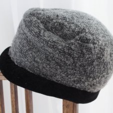 retro czapka kapelusz vintage knit dziergany