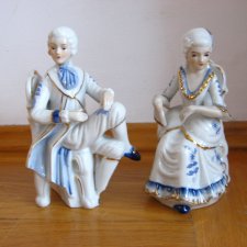Figurka Porcelanowa Porcelana Dama i Panicz
