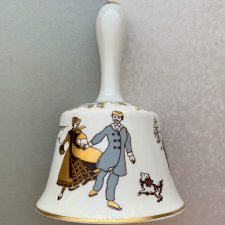Vintage Hammersley Big Bell 1975r. ❤ Duży porcelanowy dzwonek ❤ Głęboki ton bicia