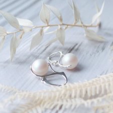 kolczyki srebrne z perłami