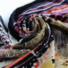 Exclusive velvet scarf silk