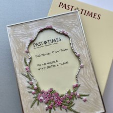 Pink Blossom - Kwiatowa ramka w emalii z unikalnej retro nostalgicznej kolekcji ❀ڿڰۣ❀ Past Times - Nowa