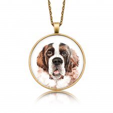 Medalion okrągły SAINT BERNARD rasowy pies