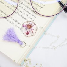Biżuteryjna zakładka do książki - fiolet