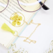 Biżuteryjna zakładka do książki - limonka