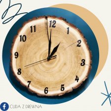 Zegar ścienny z drewna, 30 cm
