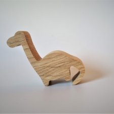 Drewniane gałki, uchwyty do mebli dla dzieci, dinozaury, wzór brontozaur
