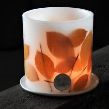 JESIEŃ lampion z ceramiczną podstawką