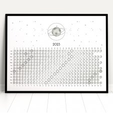 Kalendarz księżycowy 2023 biały