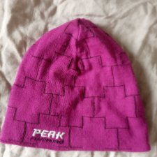 czapka wełniana różowa Peak wełna merino
