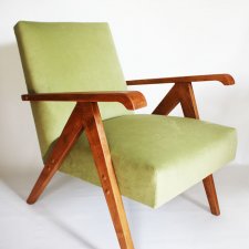 Fotel vintage odnowiony, fotel modernizm 1951r.
