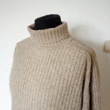 Sweter golf wełna jagnięca bawełna rozm. XL