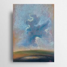 Chmury II- rysunek wykonany pastelami suchymi