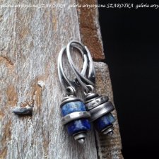 BLUE-SILVER kolczyki z lapisu i srebra