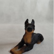 figurka psa doberman-vintage