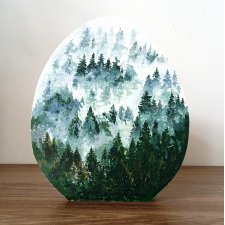Deska w kształcie jaja, ręcznie malowana