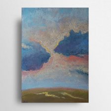 Chmury - rysunek wykonany pastelami suchymi