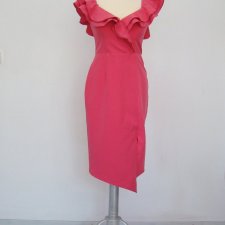 NEW LOOK* elegancka malinowa sukienka M/L