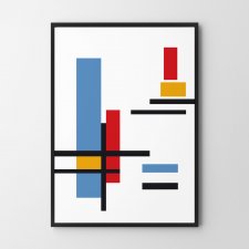 Plakat Geometria w stylu Mondriana 30x40 cm