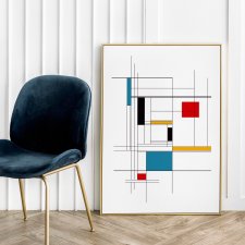 Plakat Geometria Tribute to Mondrian 50x70cm B2