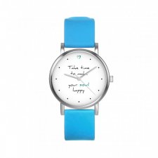 Zegarek mały - Happy soul - silikonowy, niebieski