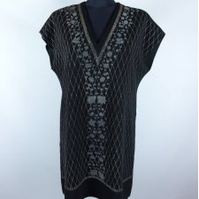 ZARA Basic sukienka z brokatowymi wzorami / M