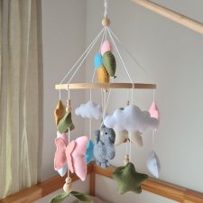 Karuzela niemowlęca do łóżeczka słonik z balonami