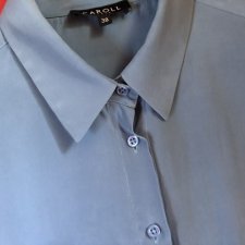 Silk CAROLL PARIS elegancka koszulowa jedwabna 100% seta