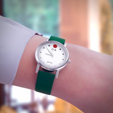 Zegarek mały - Japonia - silikonowy, zielony