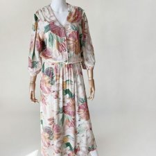 Długa sukienka w kwiaty 90's