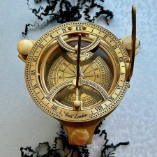 West London - Zegar słoneczny i kompas ❤❤ Mosiądz ❤❤ Piękny i w pełni użytkowy.
