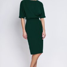 Zielony sukienka dopasowana dołem, SUK123