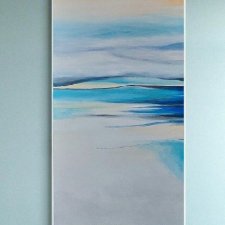 Śladami błękitnego wiatru -obraz akrylowy 50/100 cm