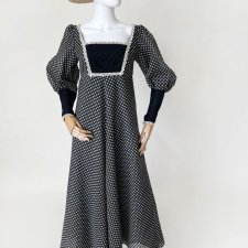 Sukienka maxi vintage lata 70-te styl Gunne Sax