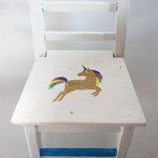 Krzesełko vintage dla maluszka Unicorn.