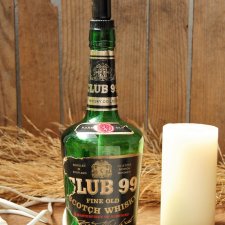Lampa z butelki Whisky Club 99, stojąca, vintage