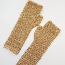 Wiosenne rękawiczki bez palców beżowe