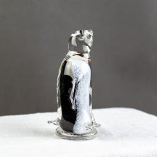 Pingwin, szklana figurka