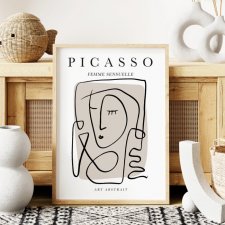 Plakat W stylu Picasso szkic kobiety - format 61x91 cm