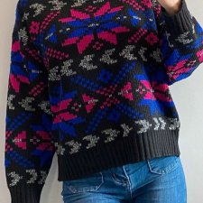 Kolorowy sweter Geometryczny wzór
