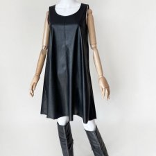MAX&Co trapezowa sukienka ze skóry ekologicznej maxmara